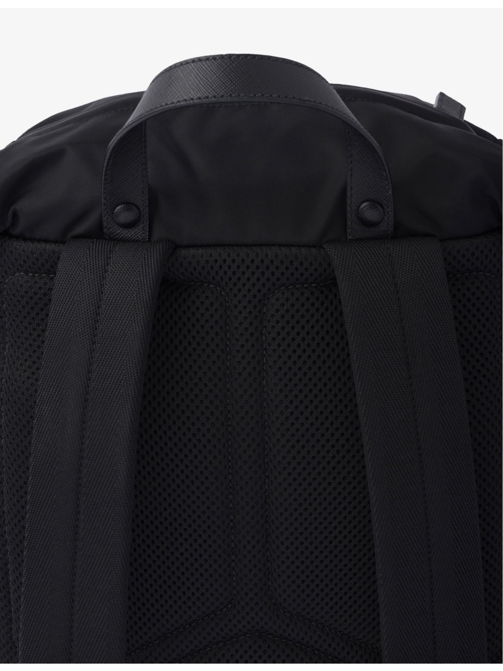 Re-Nylon brand-plaque recycled-polyamide and&nbsp;saffiano leather  backpack - 6