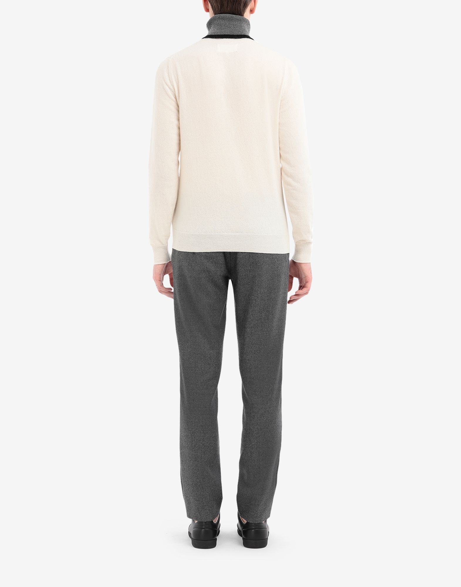 Colour block cashmere high-neck sweater - 4