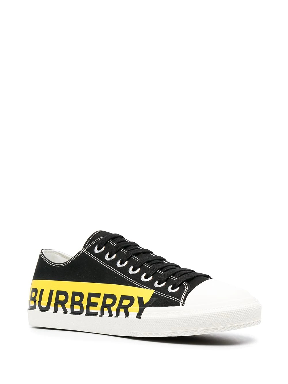 side logo print sneakers - 2