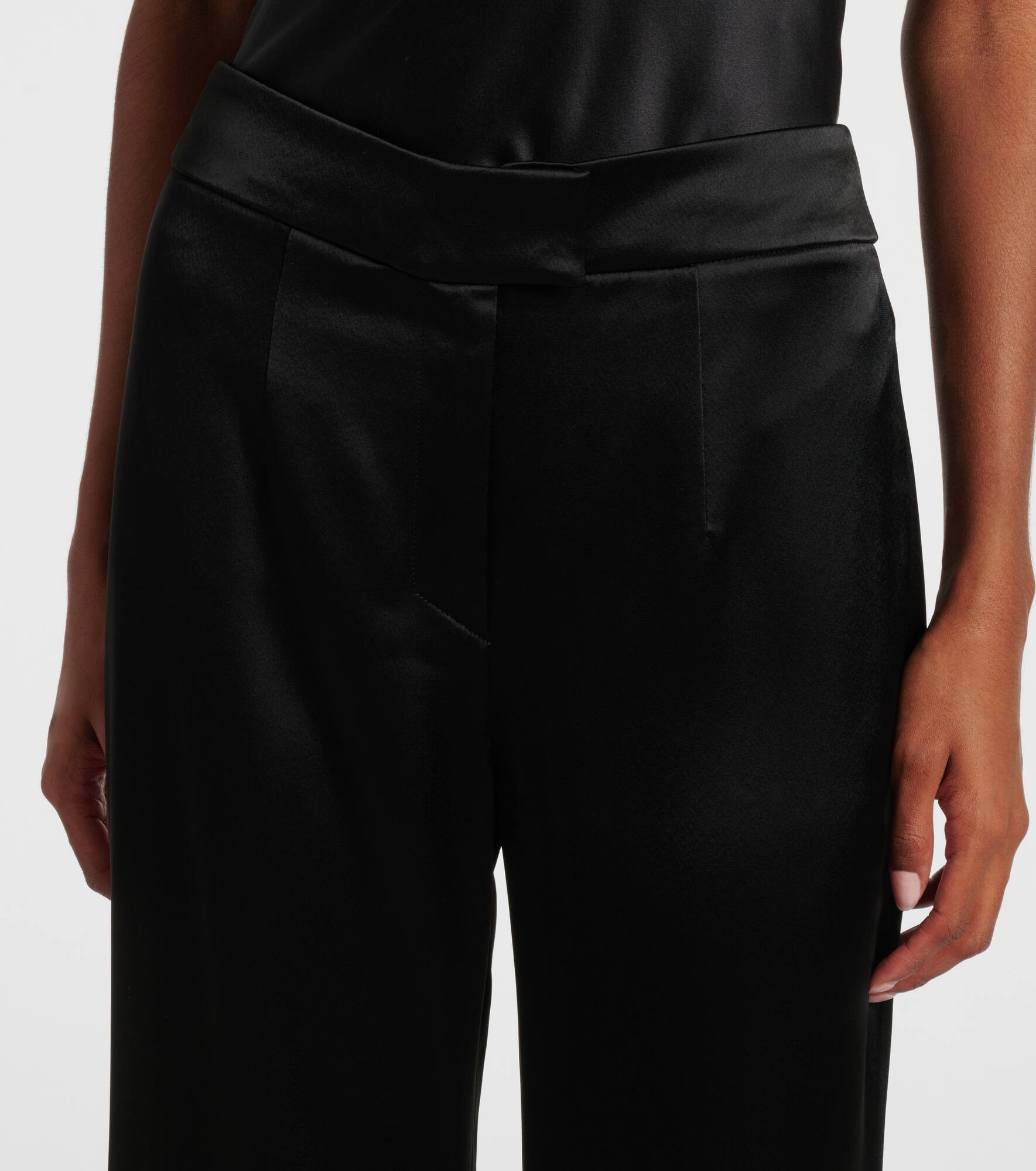 Julianne high-rise satin flared pants - 4