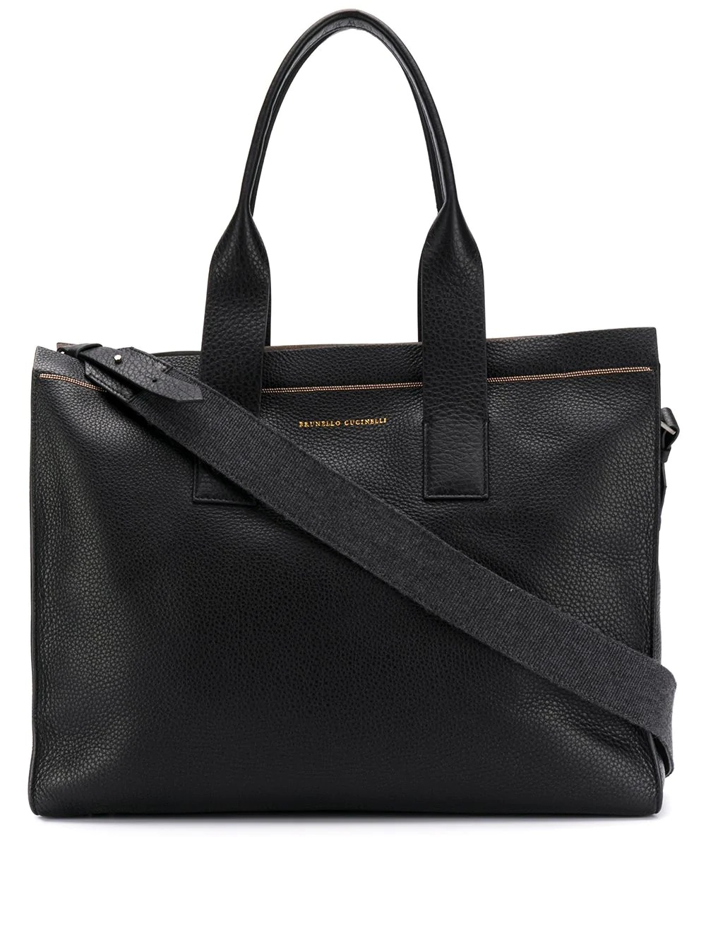 large pebbled leather tote - 1