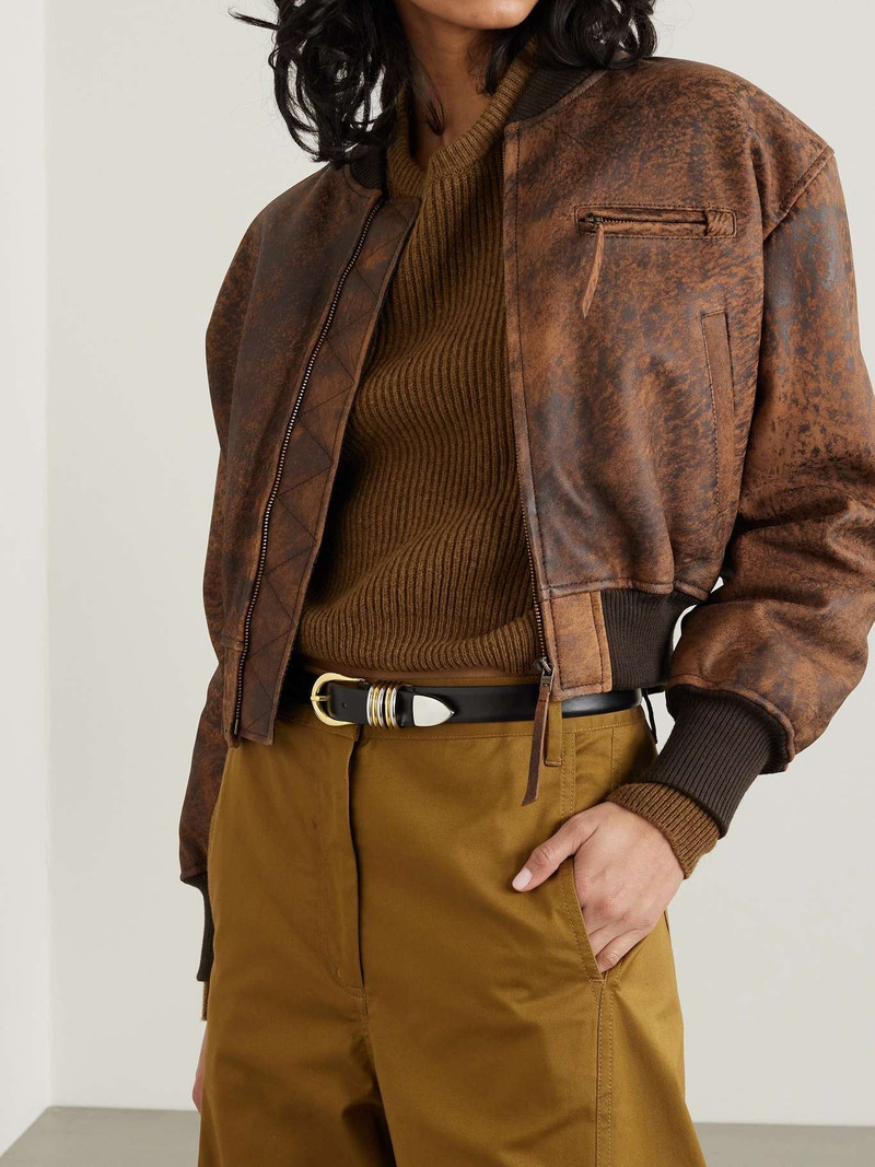 DÉHANCHE Hollyhock embellished leather belt Black outlook