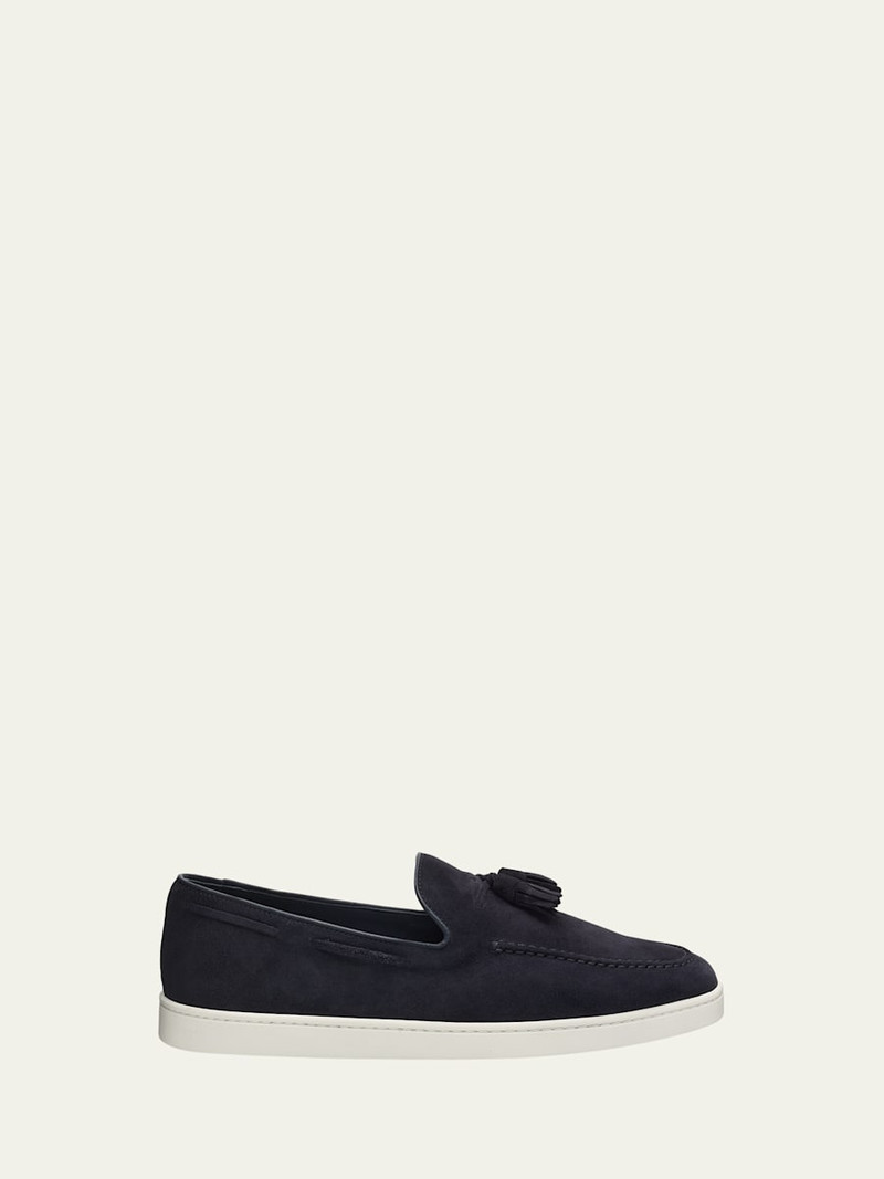 Men's Ripley Suede Rubber-Sole Tassel Loafers 1