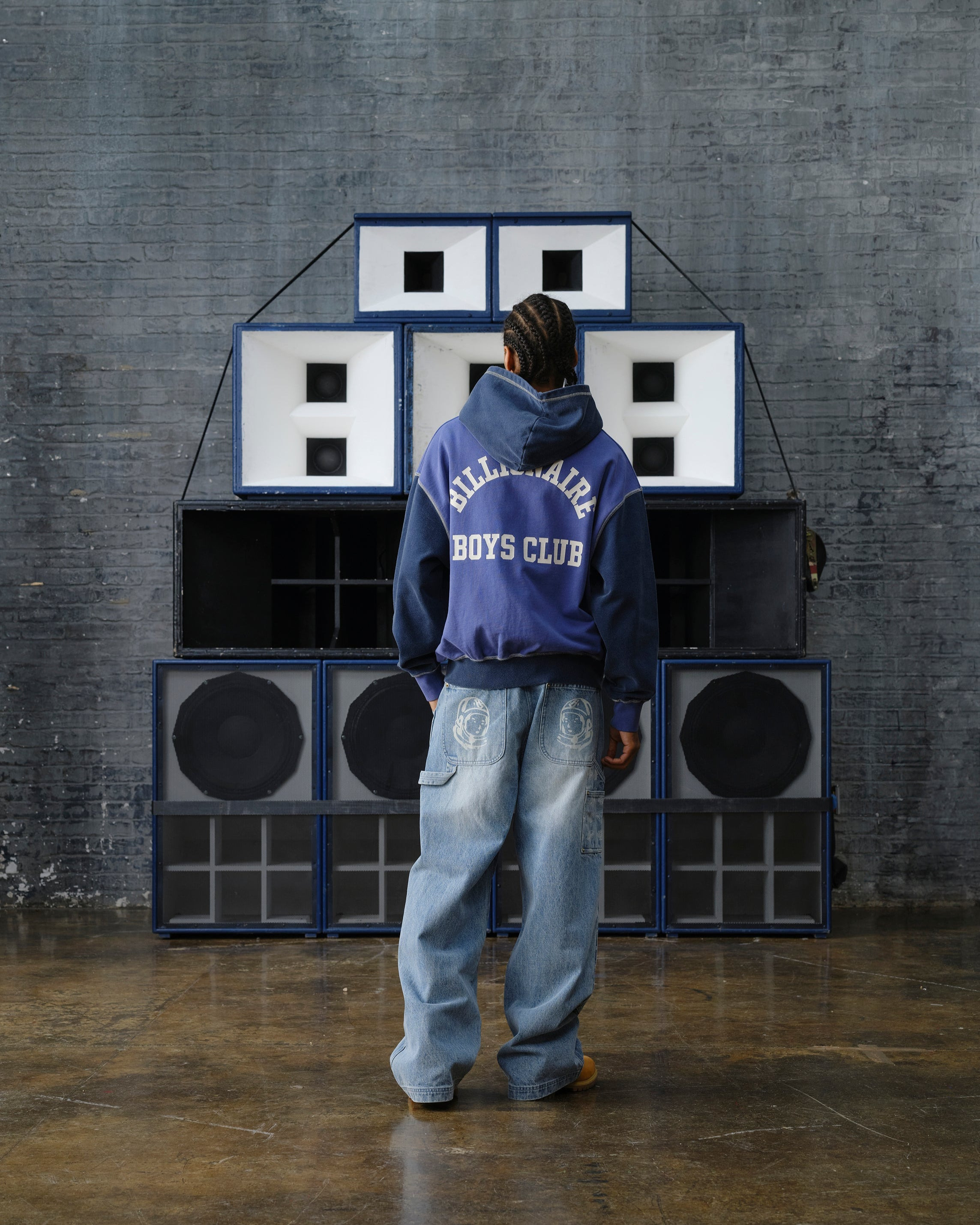 INDIGO OVERSIZED COLLEGE ZIP THROUGH - 3