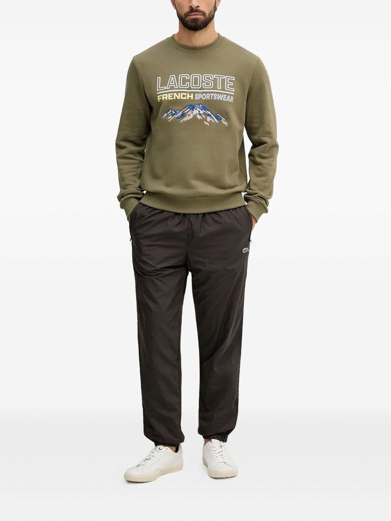 LACOSTE embroidered crew-neck sweatshirt outlook