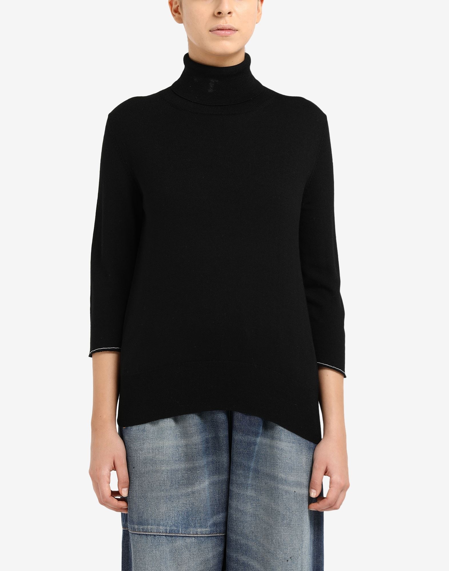Cropped elbow patch sweater - 5