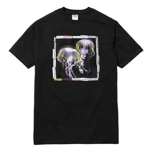 Supreme SS18 Jellyfish Tee Printing Short Sleeve Unisex Black SUP-SS18-0035 - 1