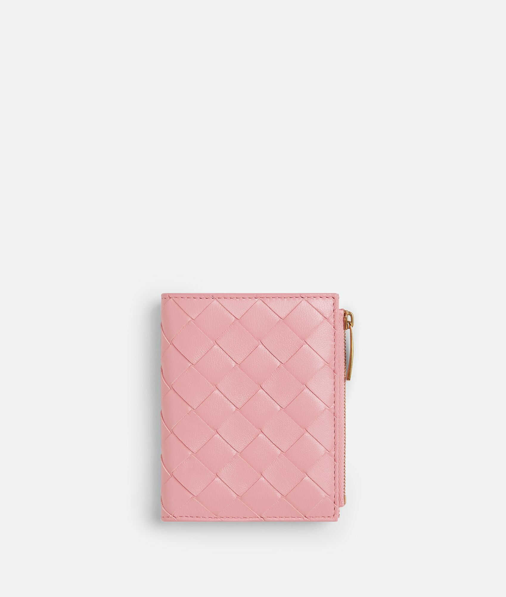 Small Intrecciato Bi-Fold Zip Wallet - 1