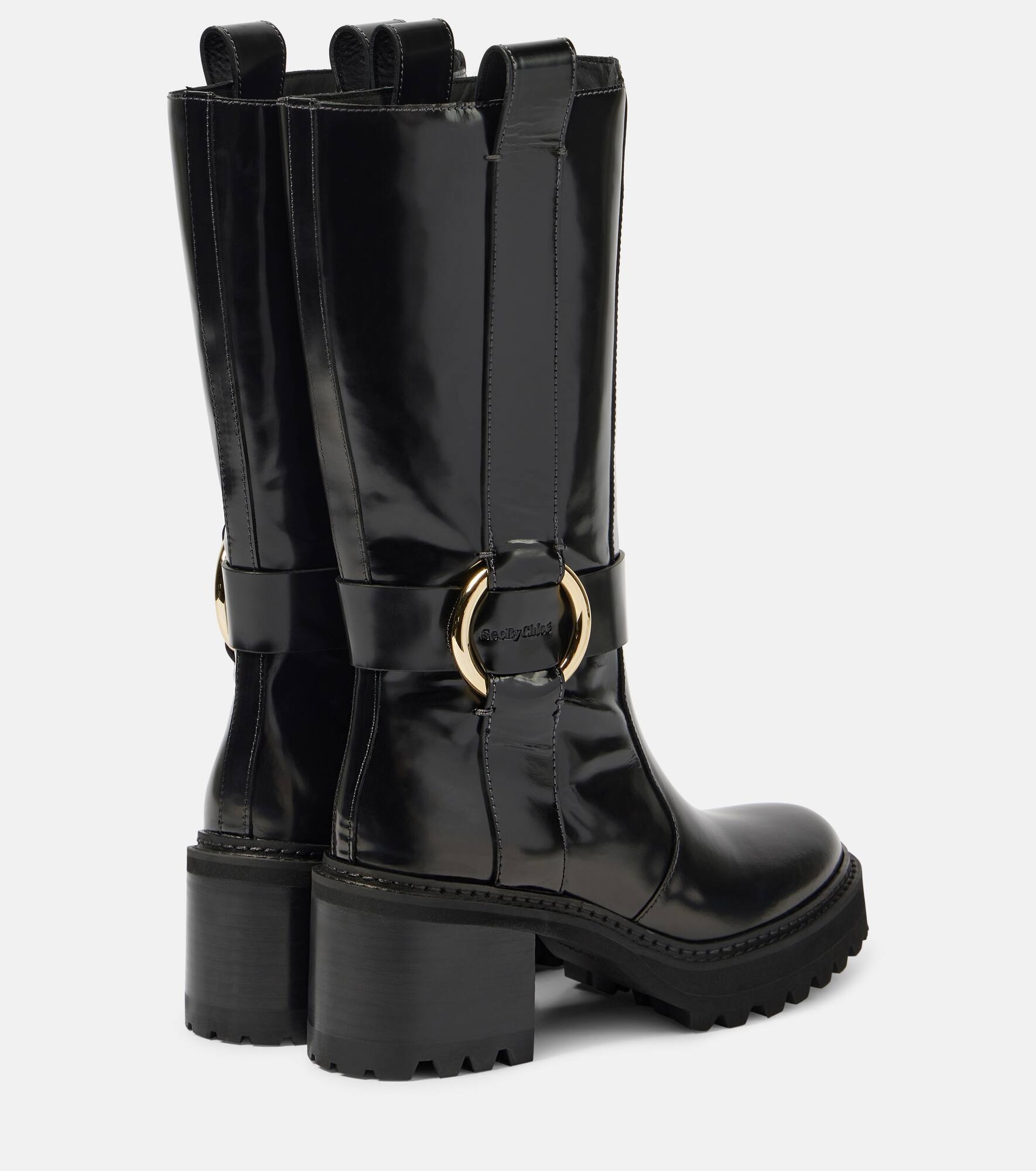 New Ring 60 leather knee-high boots - 3