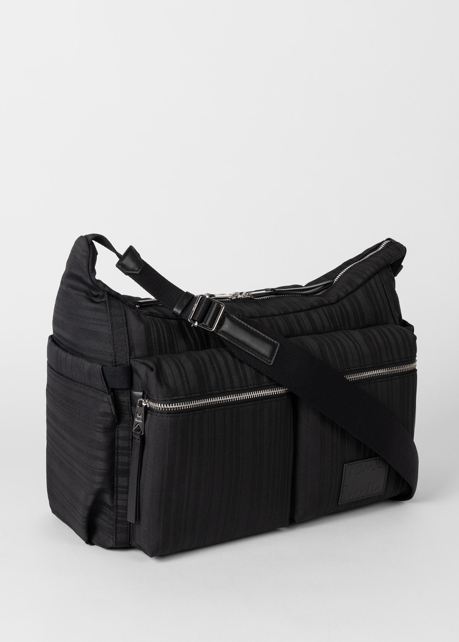 Black 'Shadow Stripe' Cross-Body Bag - 2