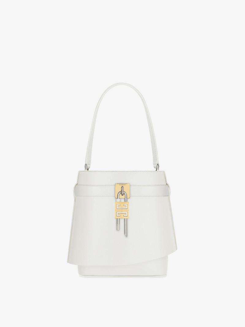 SHARK LOCK BUCKET BAG IN BOX LEATHER 1