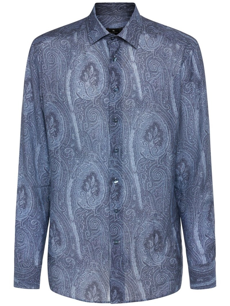 Paisley print lyocell & silk shirt - 1