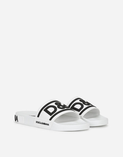 Dolce & Gabbana Rubber beachwear sliders with DG logo outlook