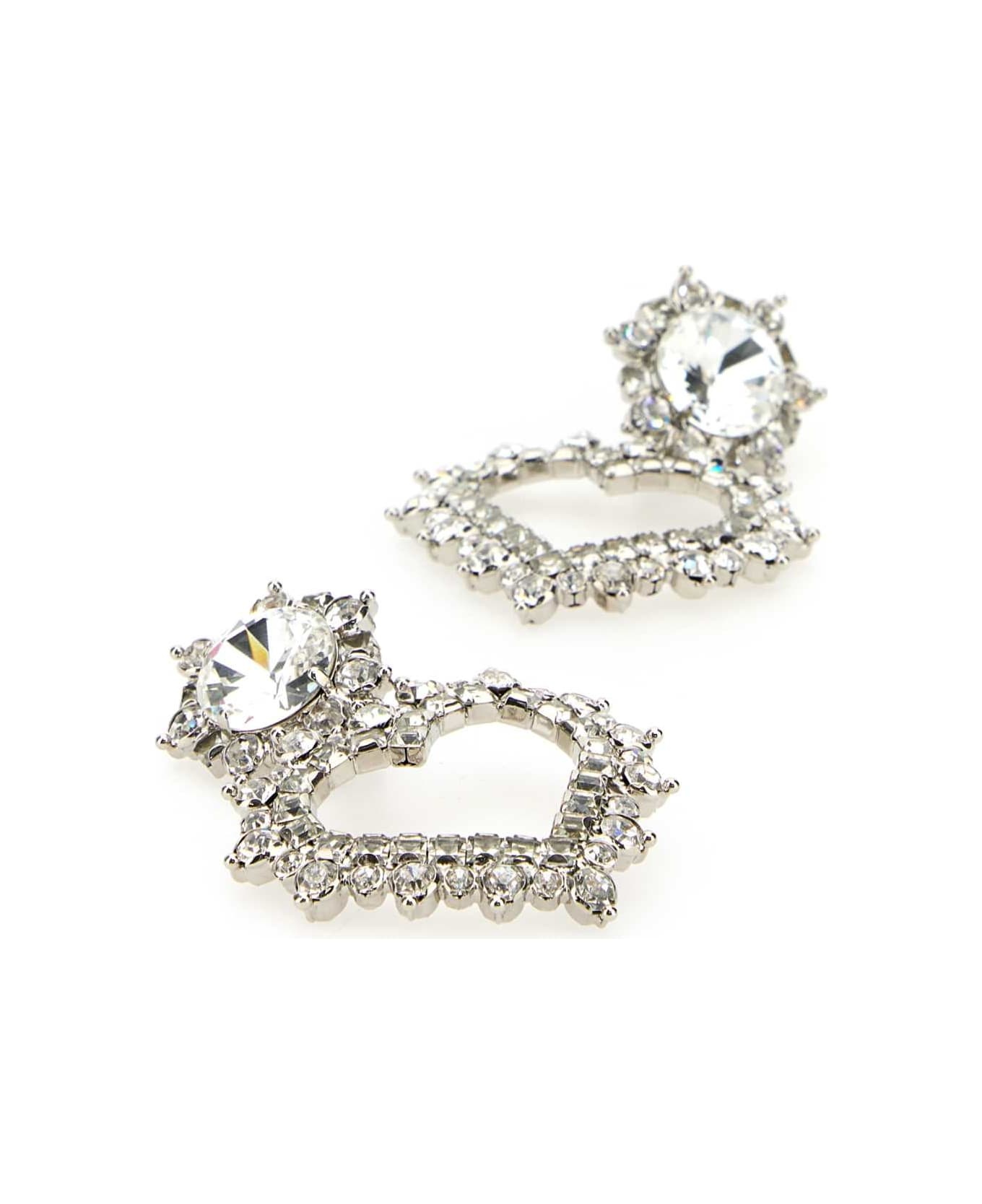 Embellished Metal Earrings - 2
