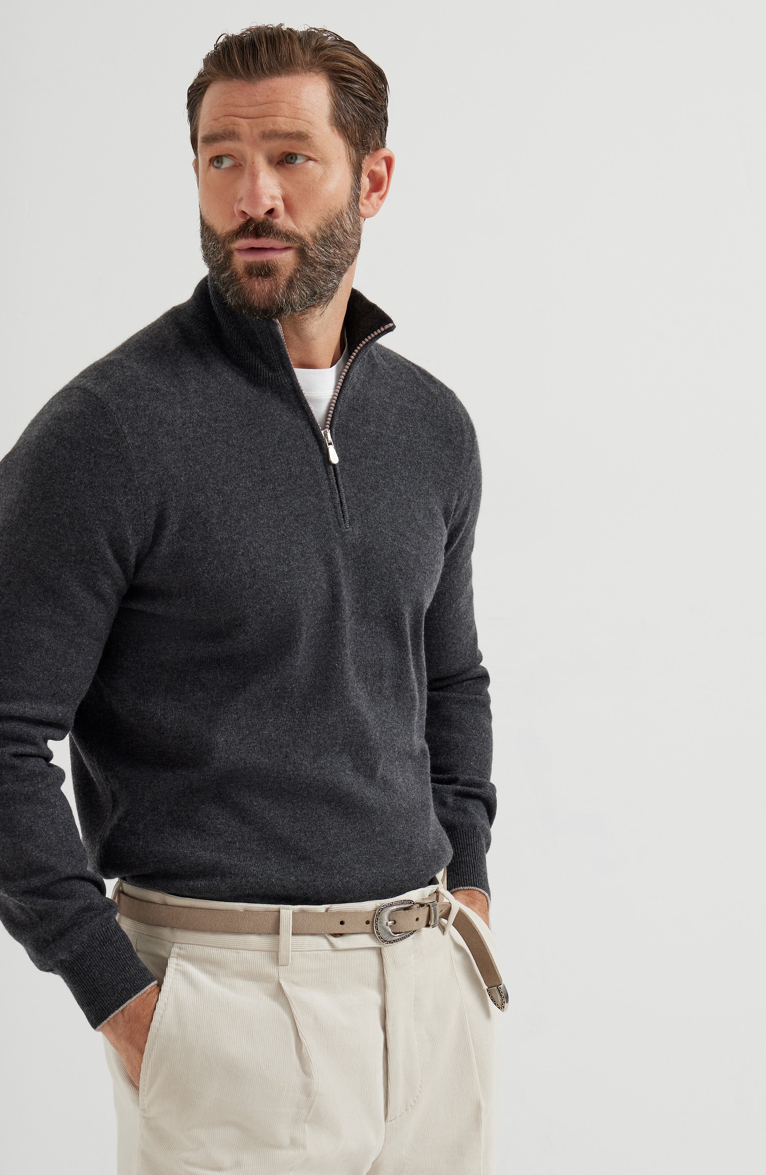 Brunello Cucinelli Cashmere sweater in Charcoal at Nordstrom - 2