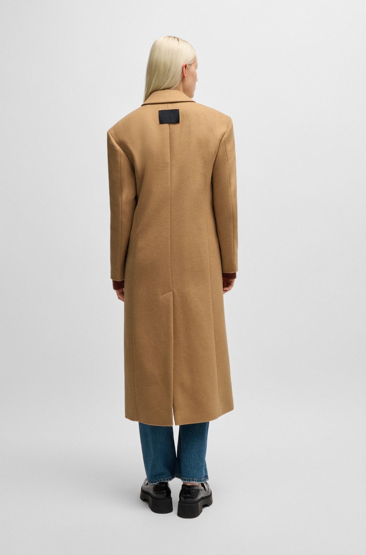 OVERSIZE-FIT COAT WITH SIGNATURE LINING IN WOOL - 4