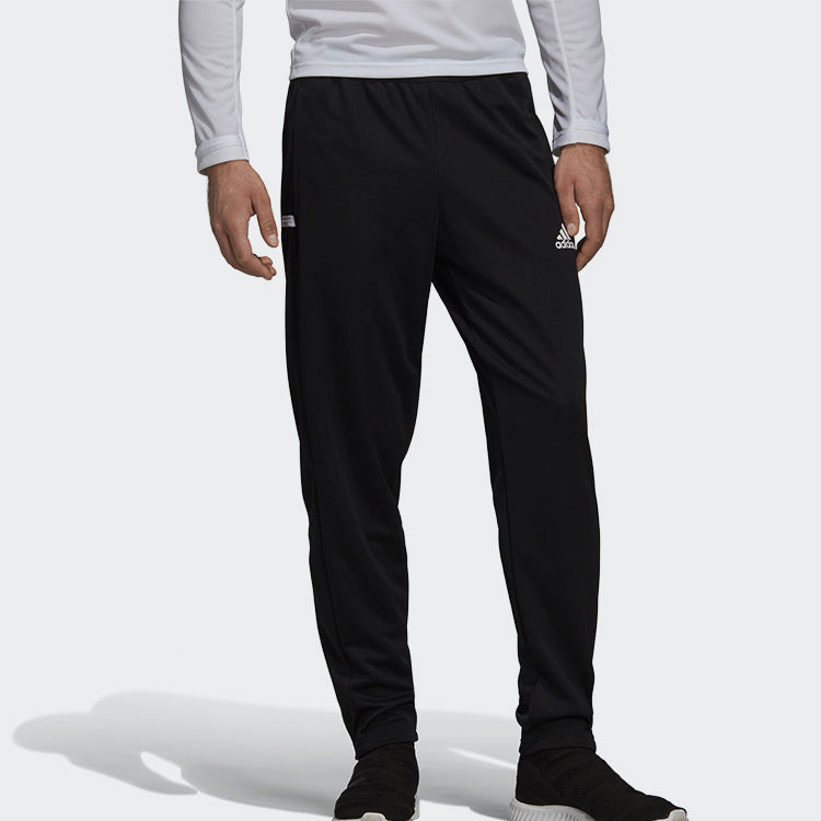 adidas T19 Outdoor Running Casual Sports Knit Long Pants Black DW6862 - 3
