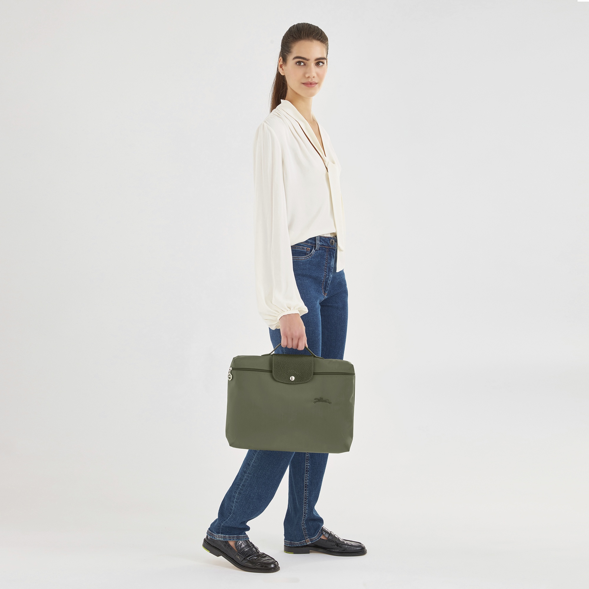 Le Pliage Green S Briefcase Forest - Recycled canvas - 2