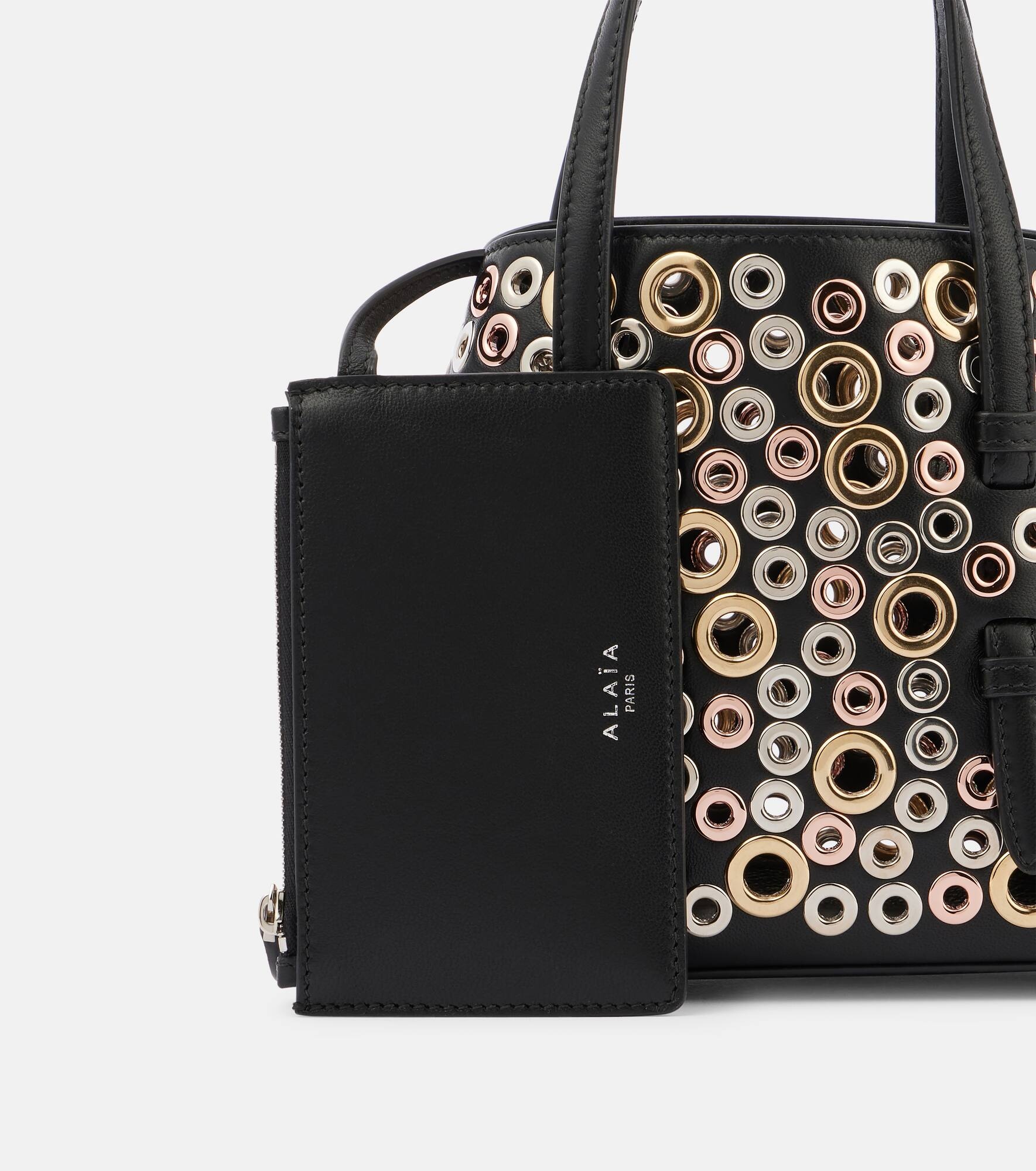 Mina 20 embellished leather tote bag - 6