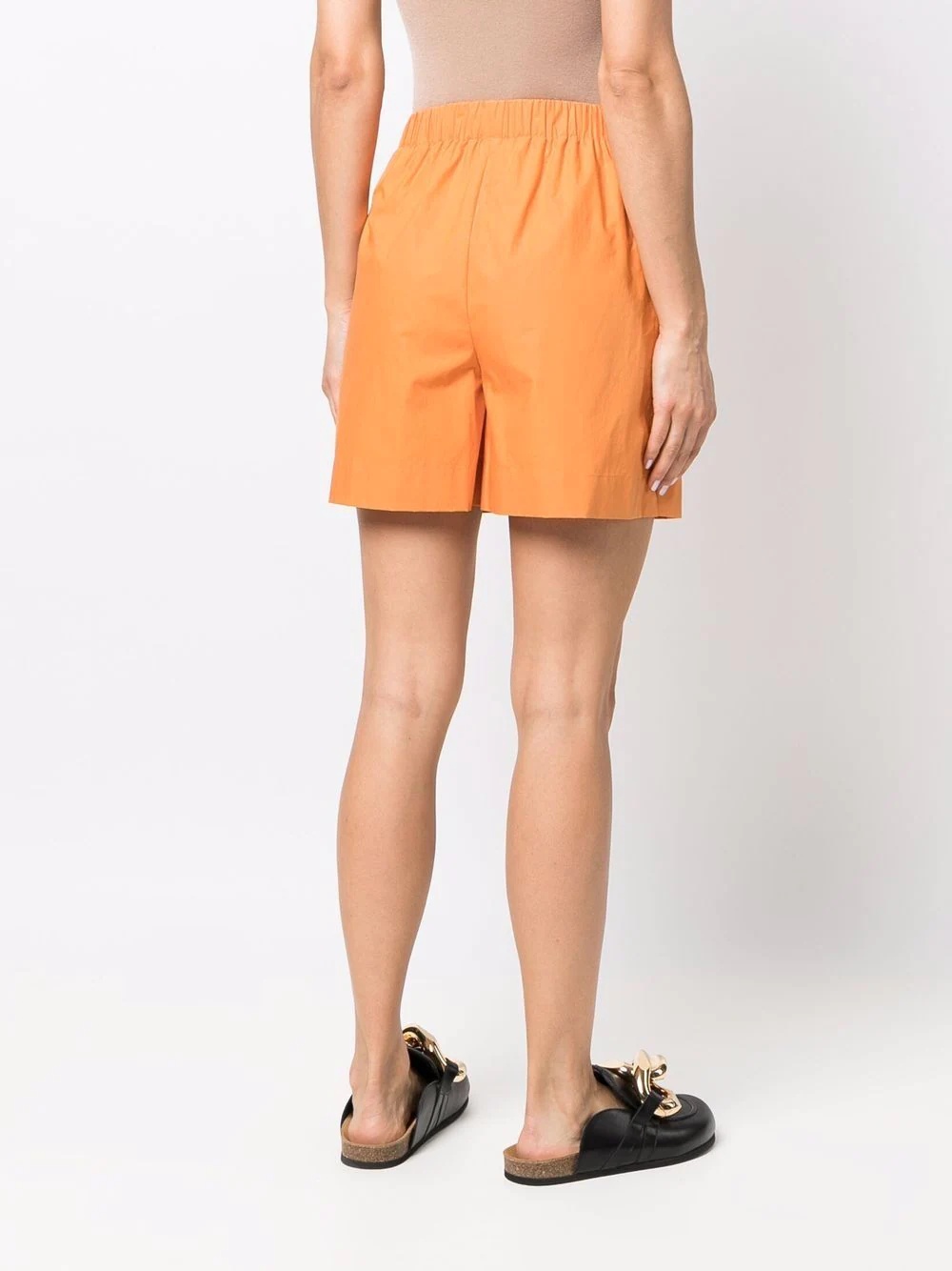 elasticated-waist cotton shorts - 4