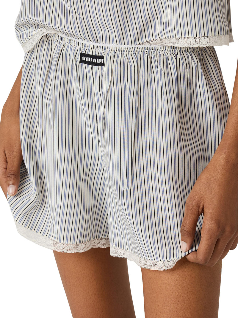 Women's Crepe De Chine Boxer Shorts - Beige 4