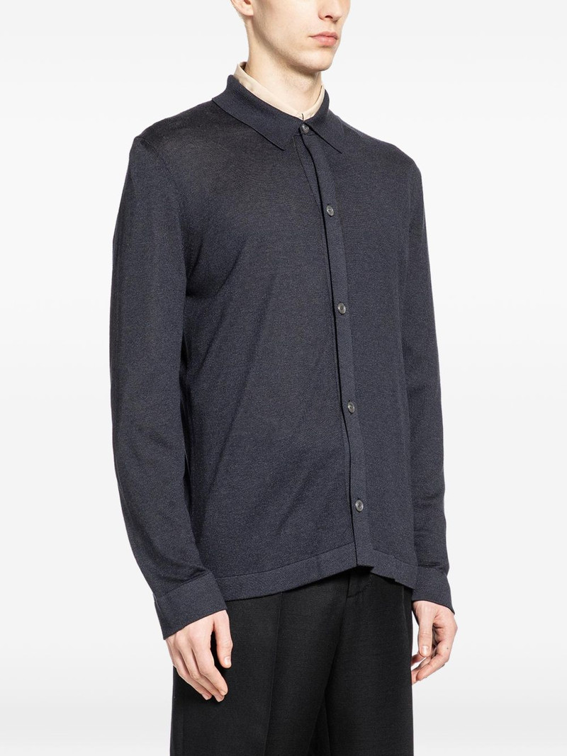 LARDINI buttoned knitted shirt outlook