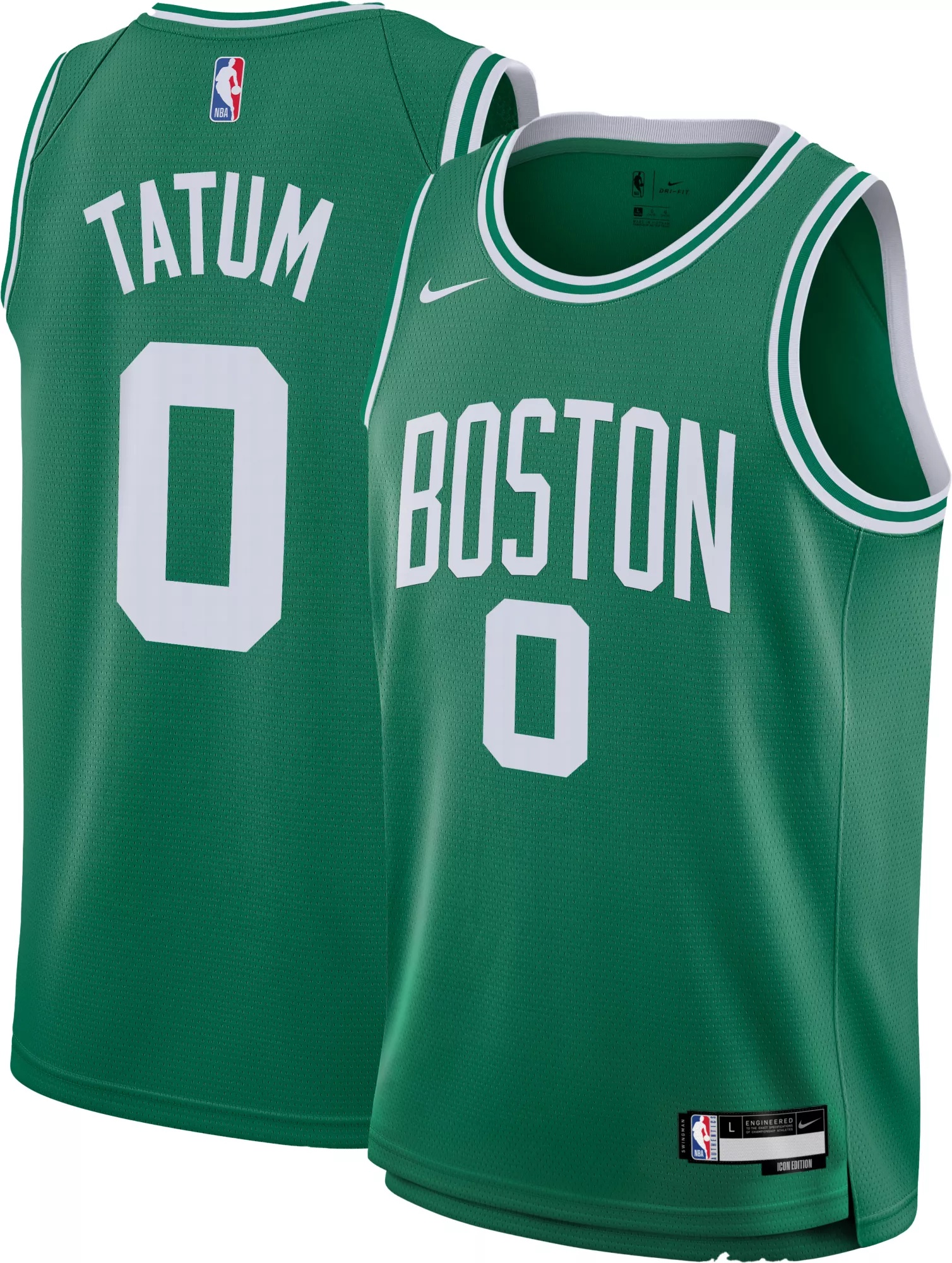 Nike Youth Boston Celtics Green Jayson Tatum #0 Swingman Jersey - 1