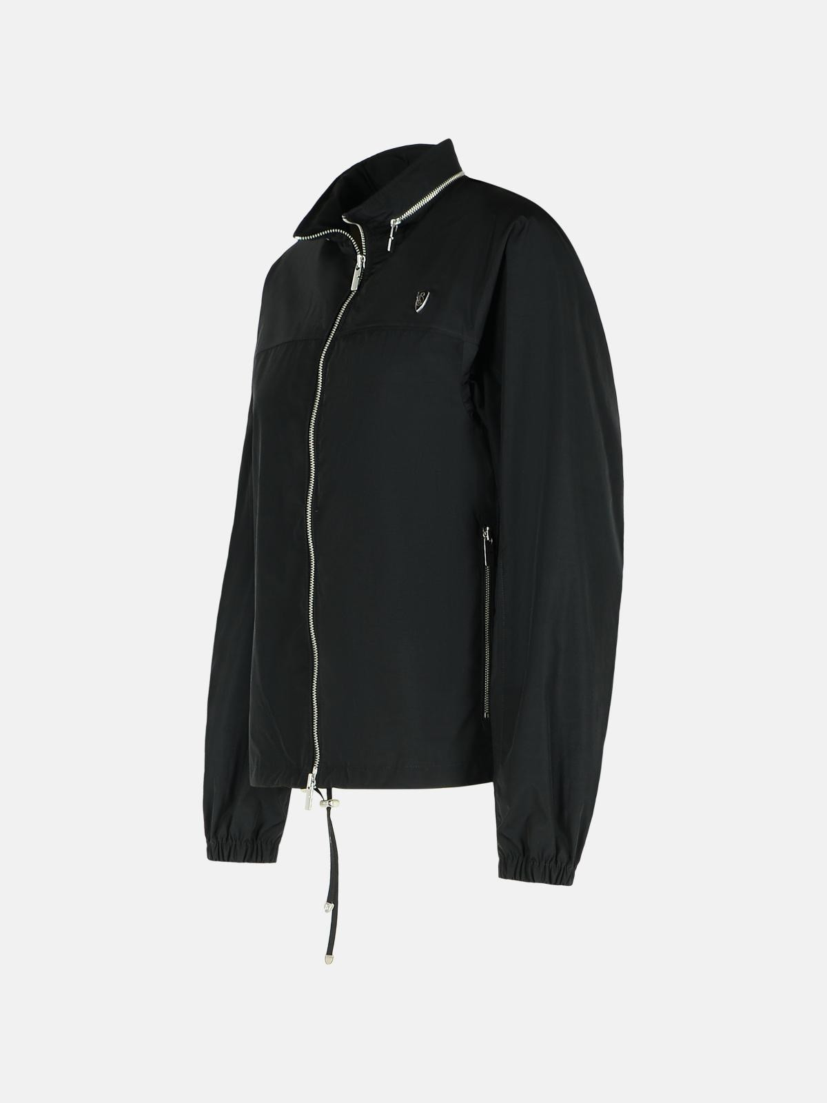 BLACK COTTON BLEND JACKET - 2