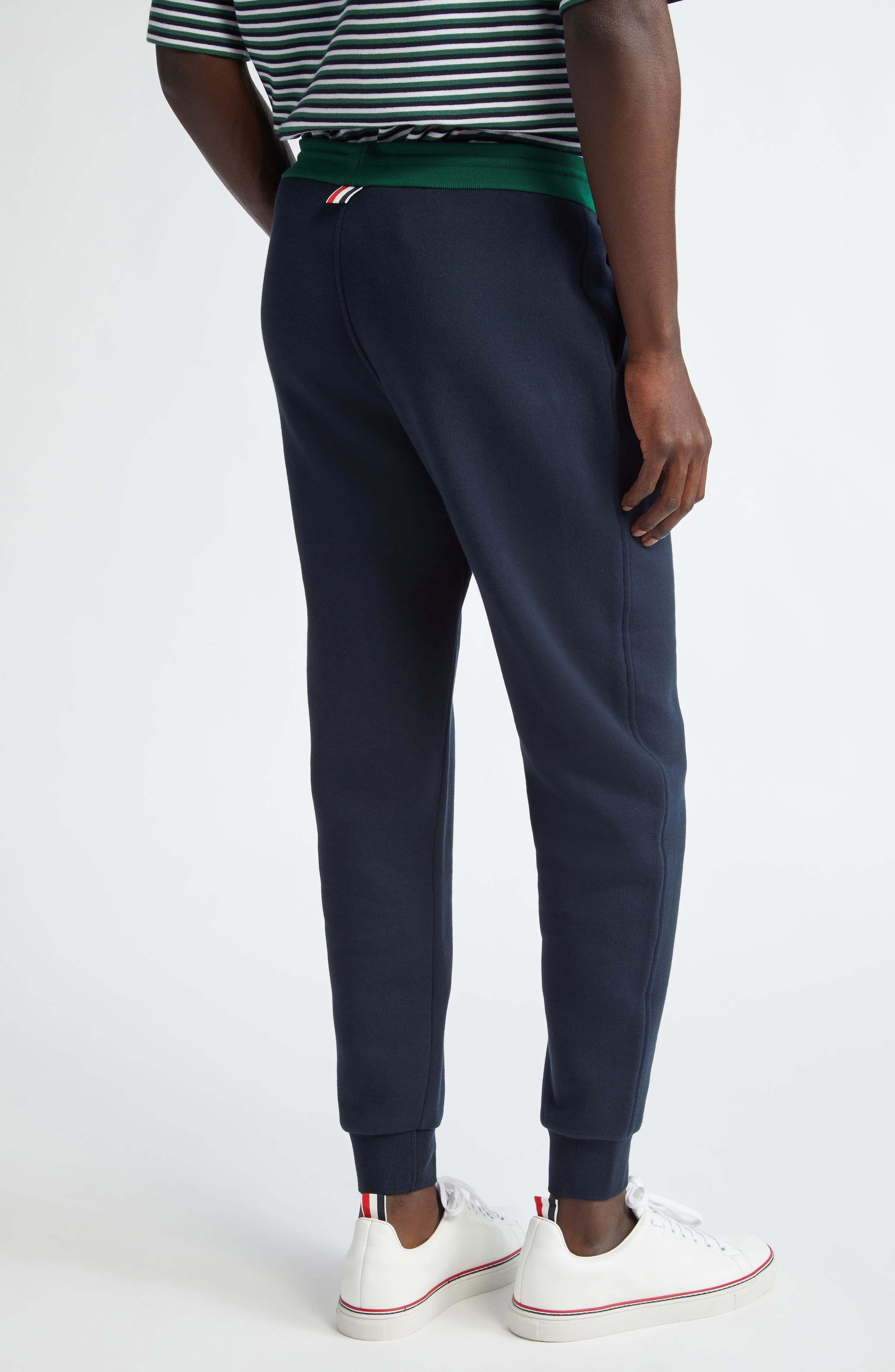 Thom Browne Colorblock Cotton Joggers in Navy at Nordstrom - 3