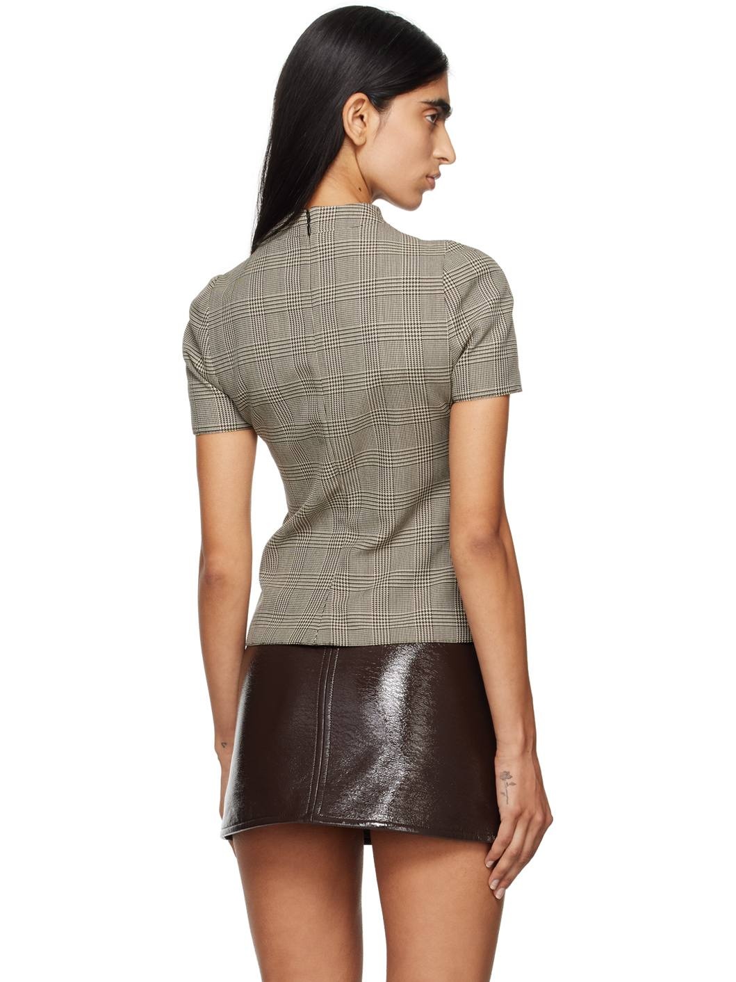 Brown High Collar Top - 3