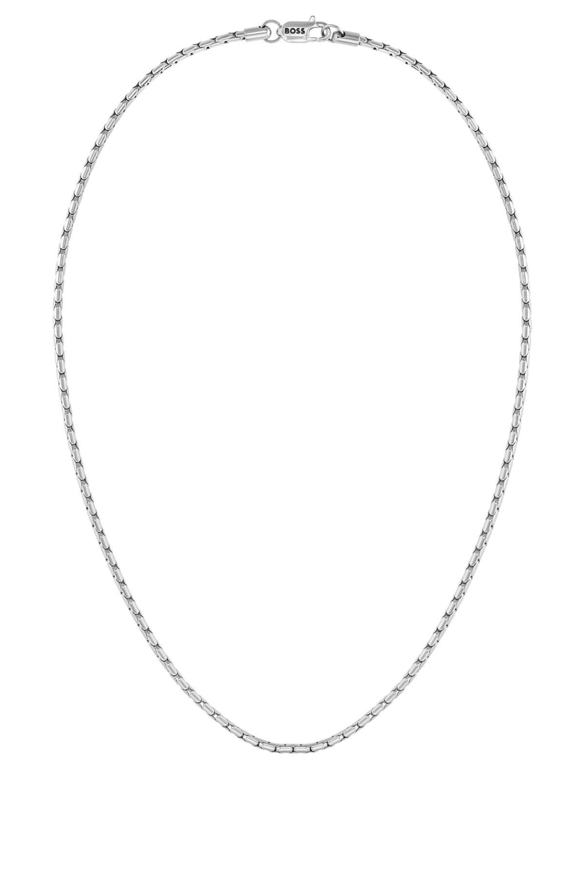 SILVER-TONE NECKLACE WITH BRANDED LOBSTER CLASP - 1