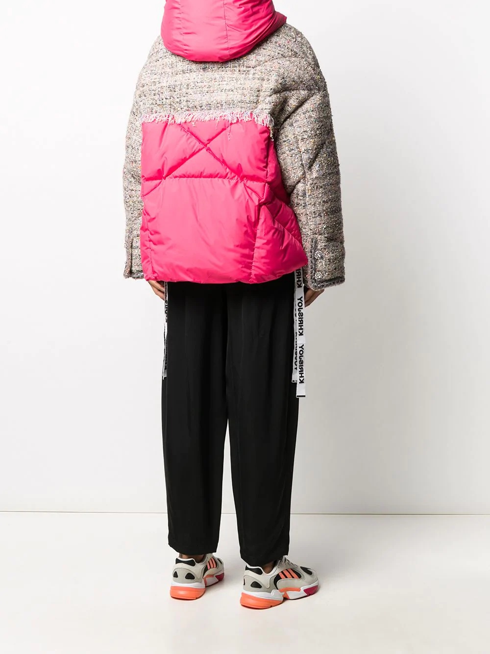 panelled puffer jacket - 4