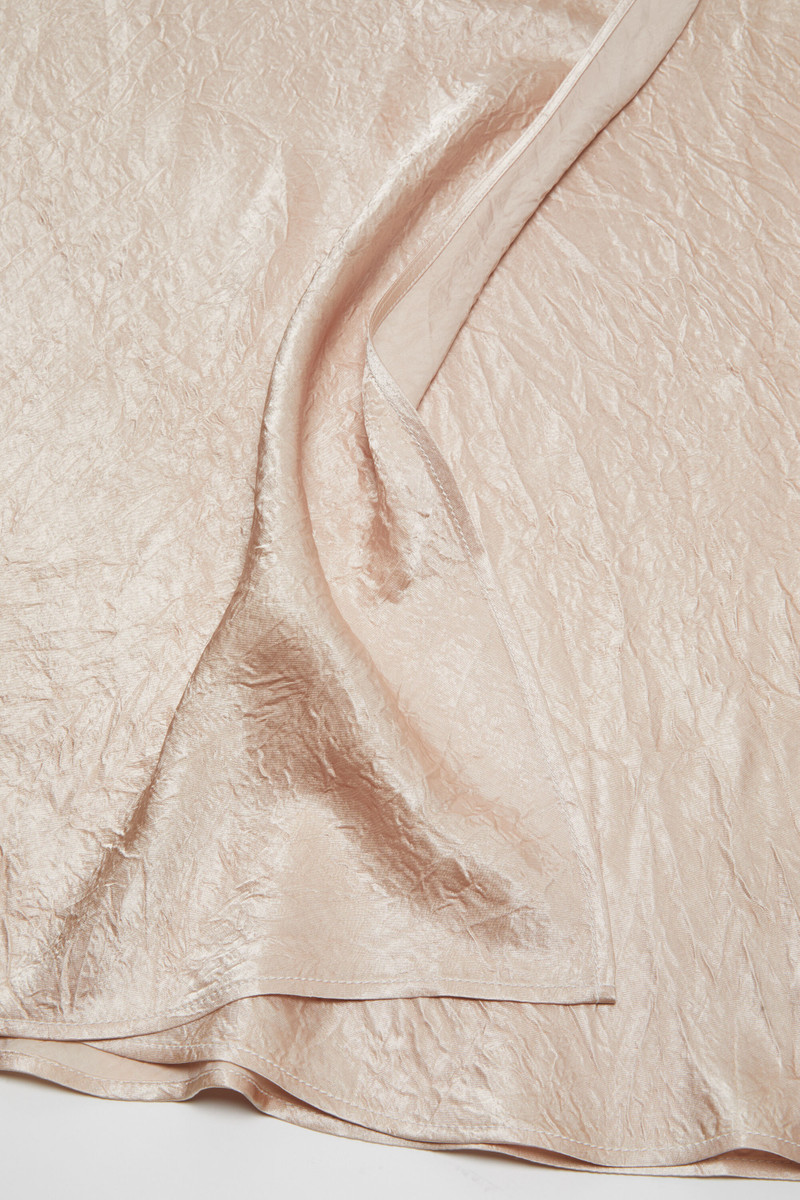 Satin wrap skirt - Shell beige 6