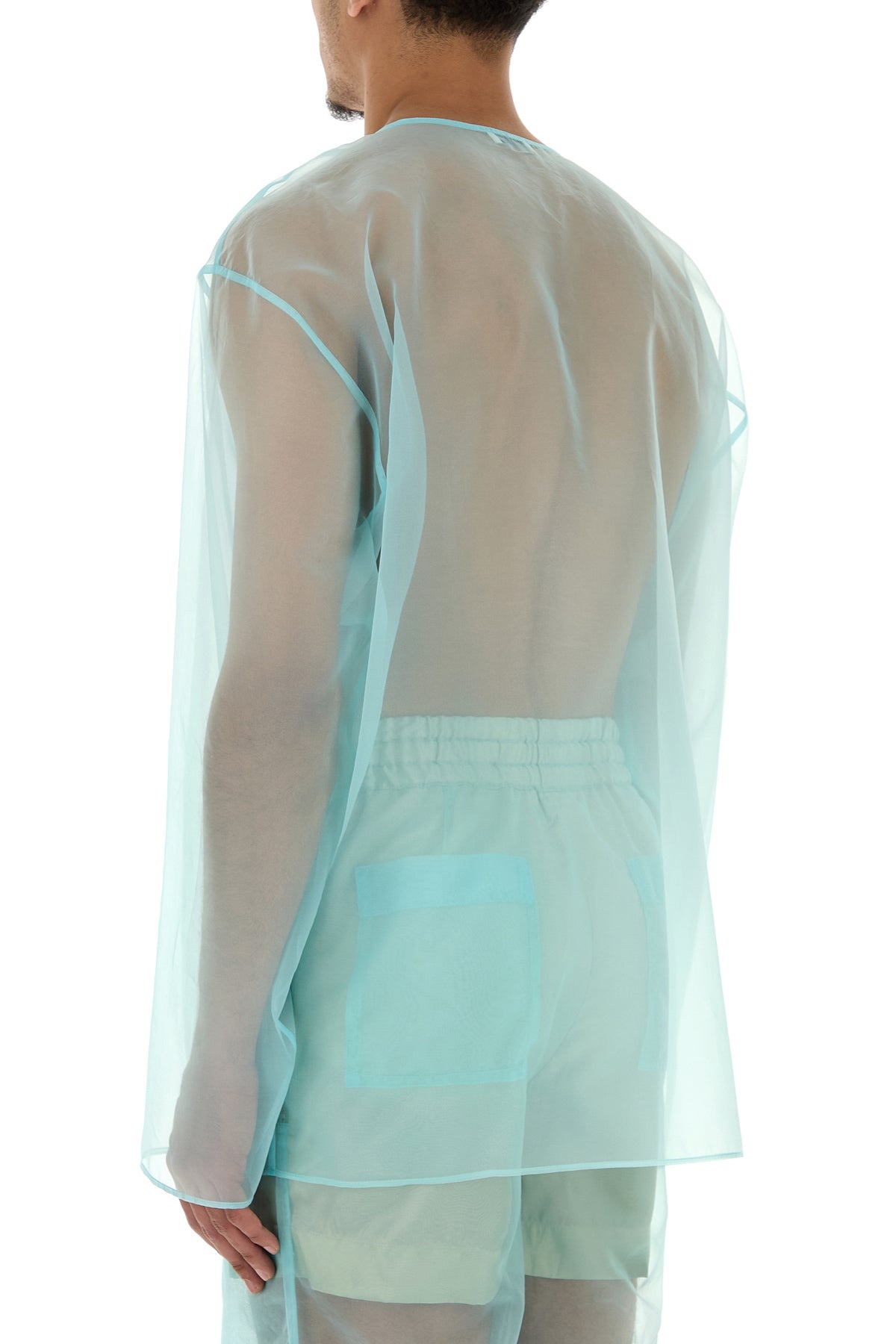Light blue organza Camille top - 4