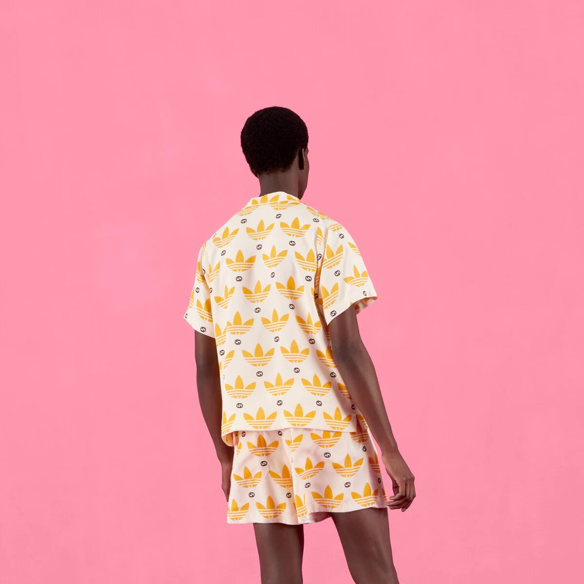adidas x Gucci Trefoil print bowling shirt - 7