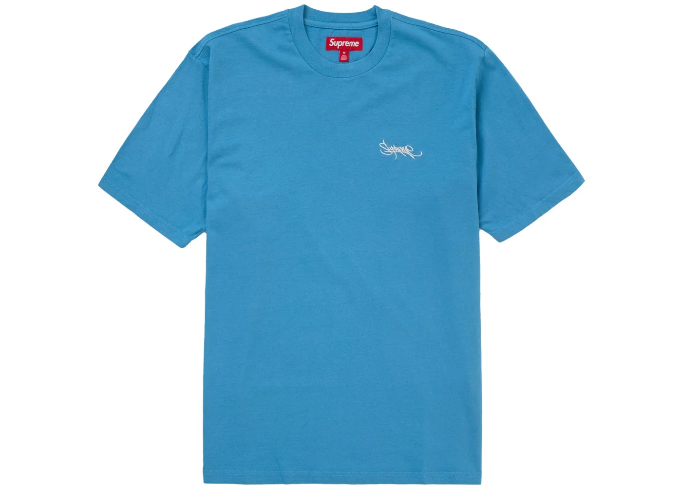 Supreme Washed Tag S/S Top Light Royal - 1