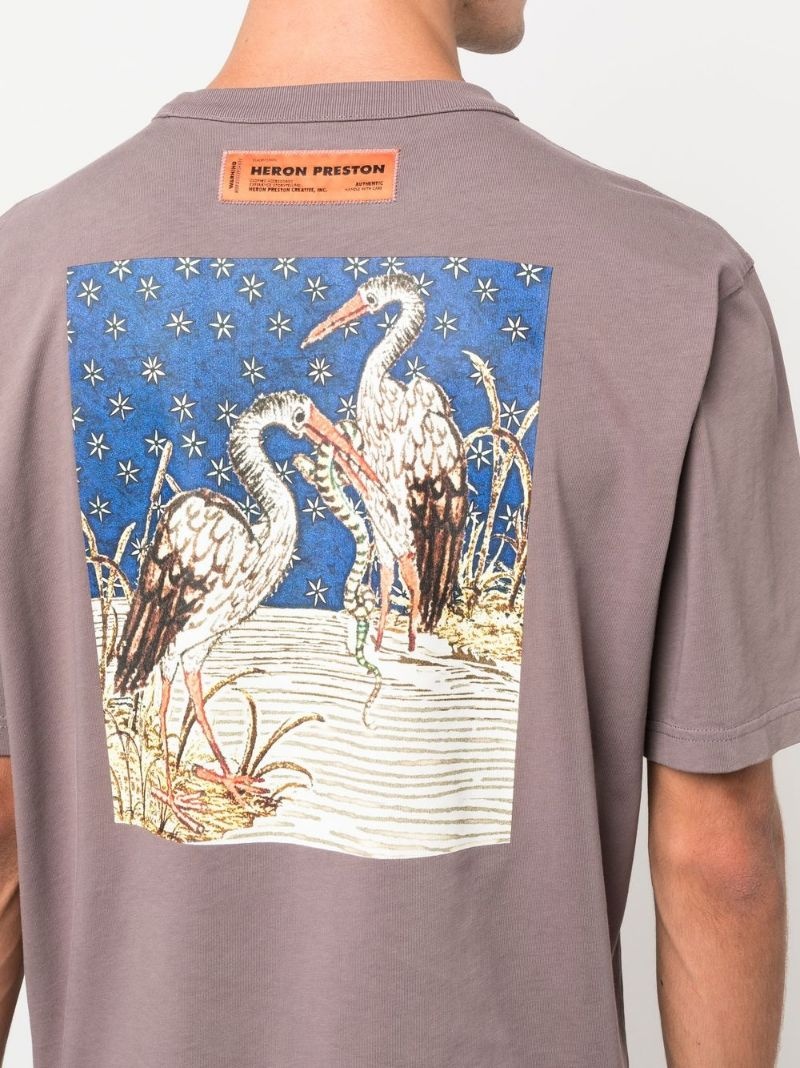 Medieval Heron organic cotton T-shirt - 5