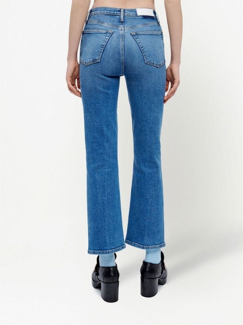 high-rise cropped bootcut jeans - 4