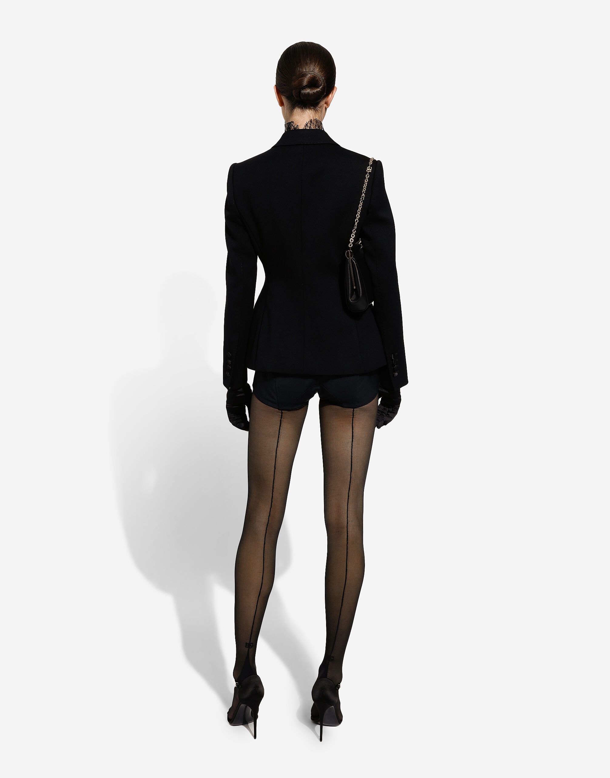 Double-breasted Dolce tuxedo jacket in double stretch wool - 4