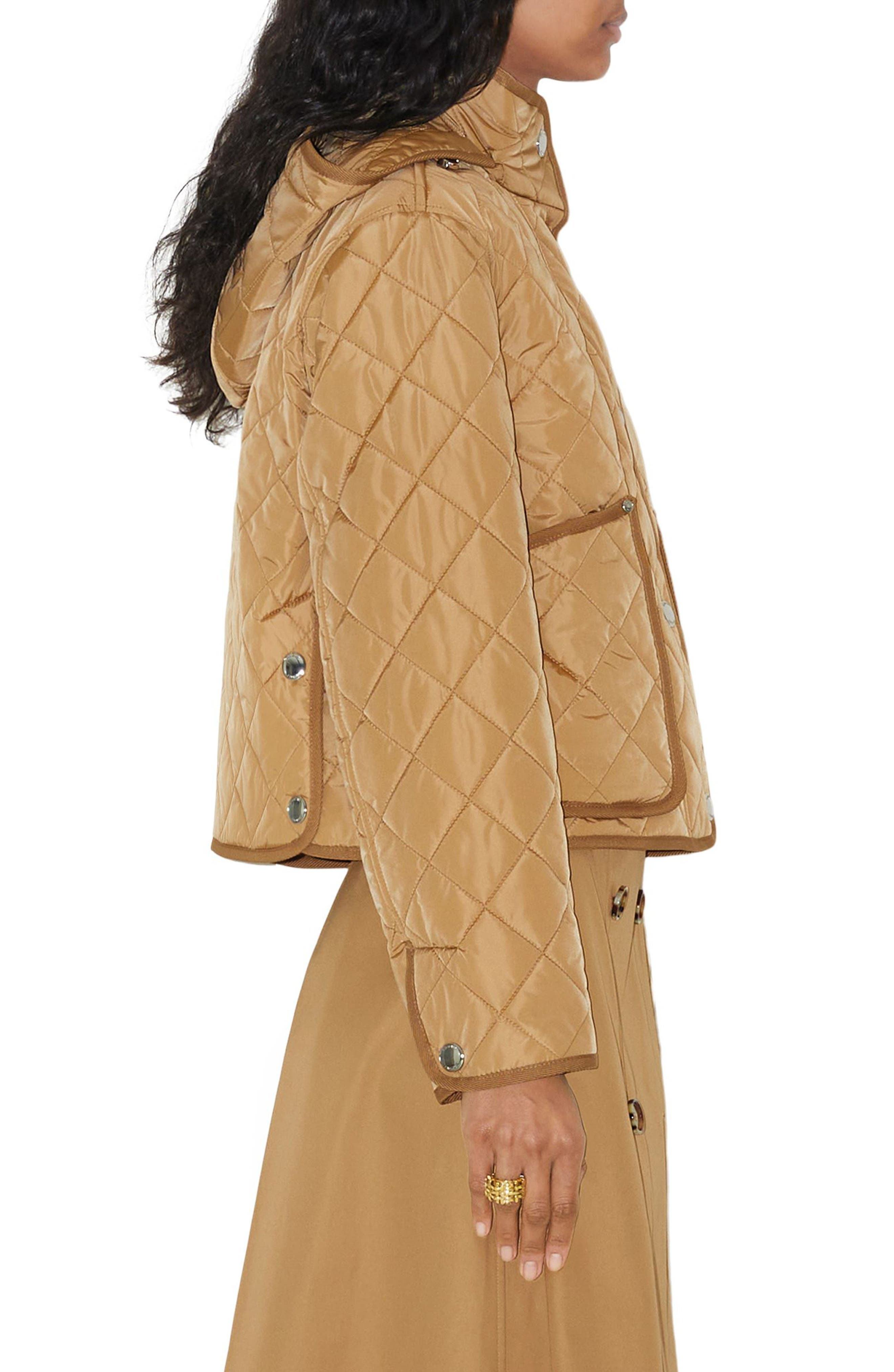 Humbie Diamond Quilted Nylon Hooded Jacket - 3