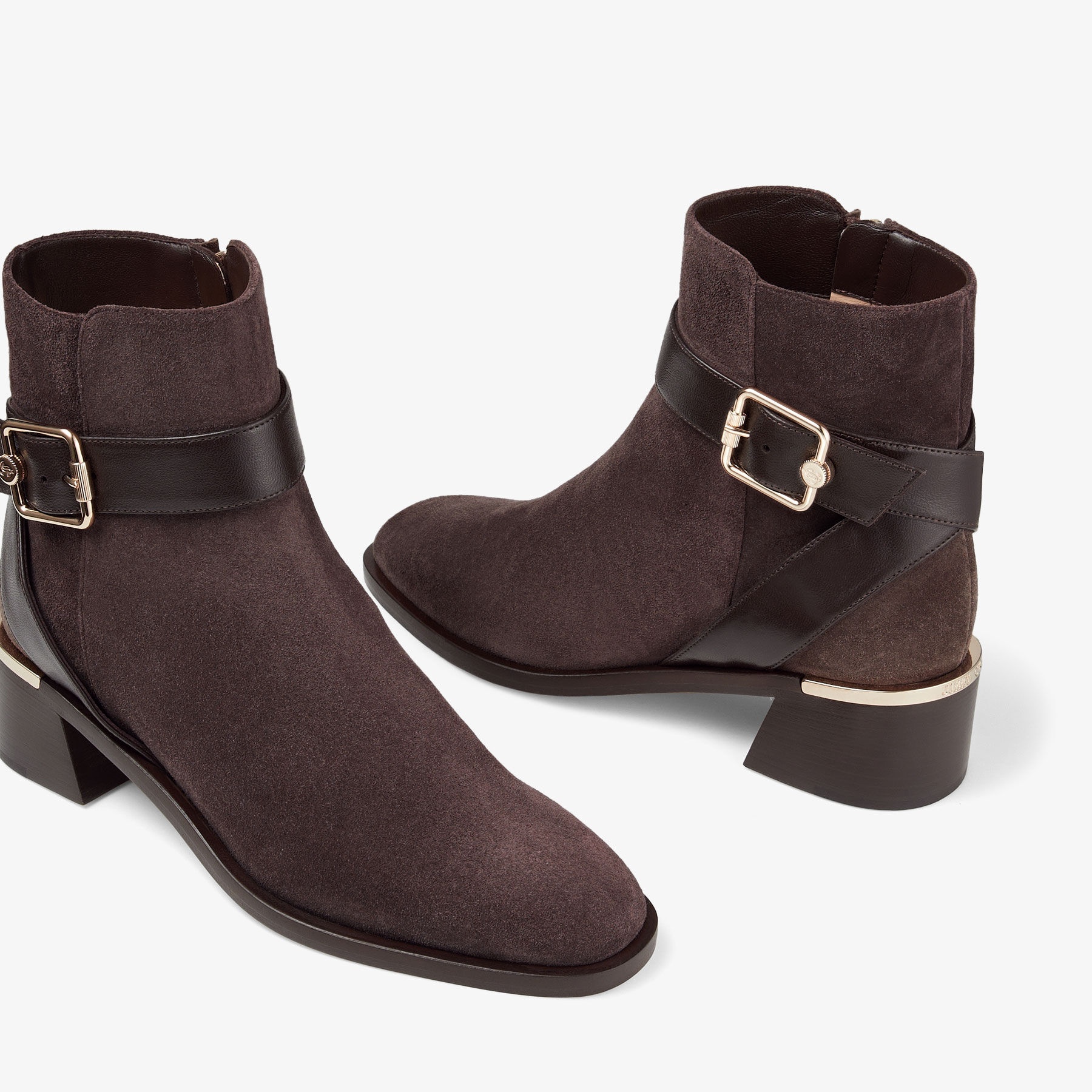 Clarice 45
Coffee Suede and Leather Ankle Boots - 5