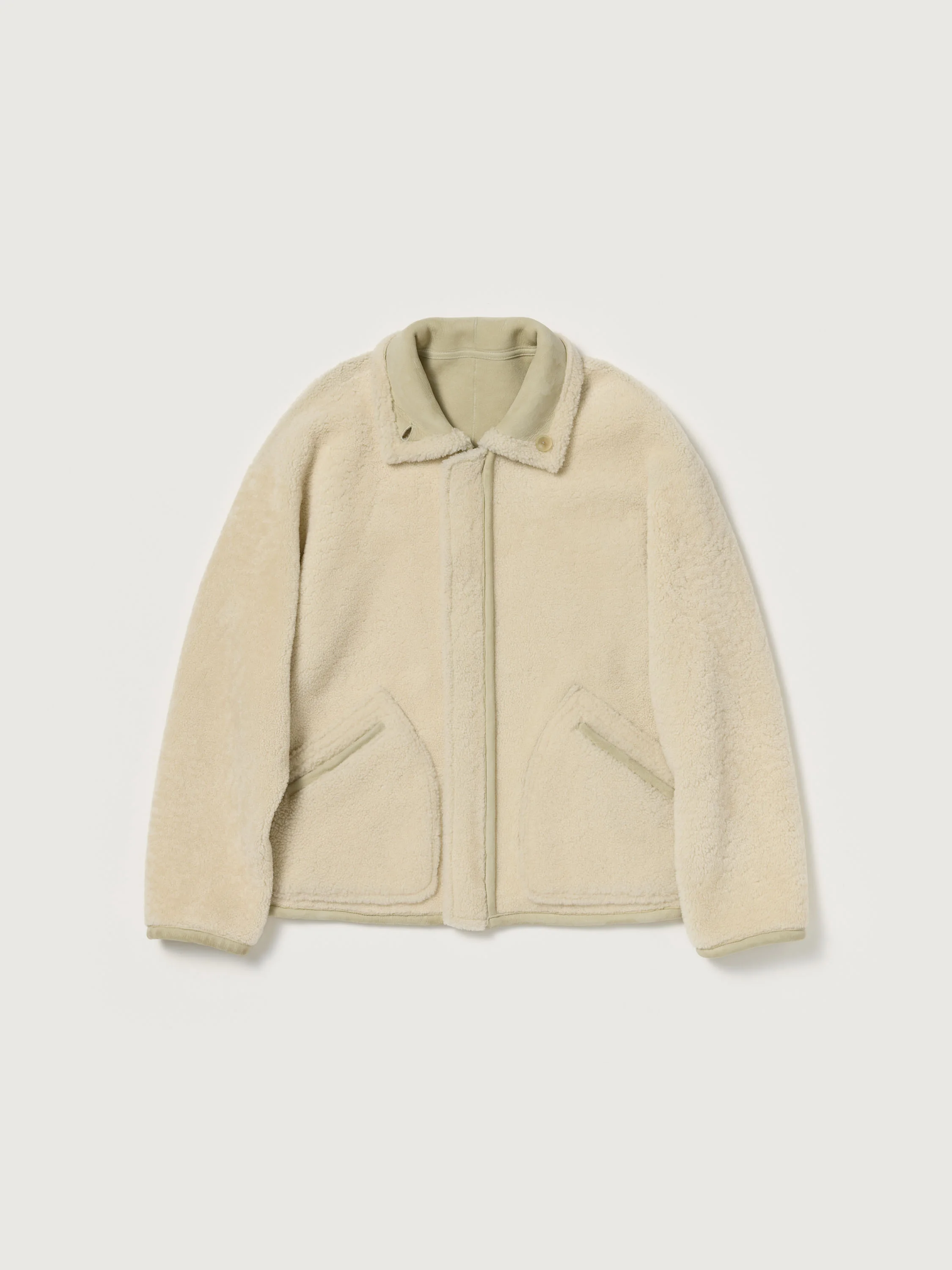 MERINO MOUTON ZIP BLOUSON - 1