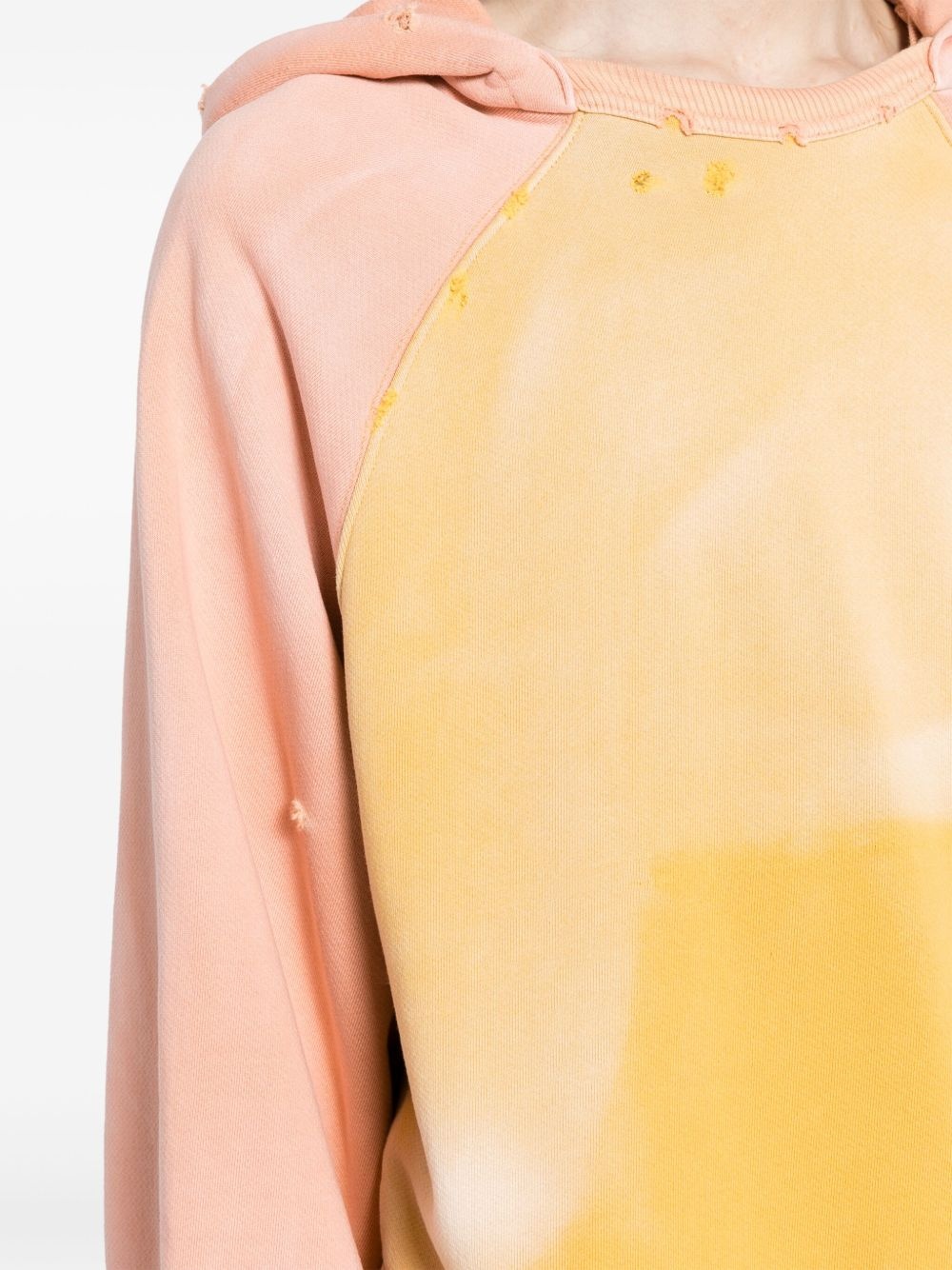 Throwback distress-detail hoodie - 5