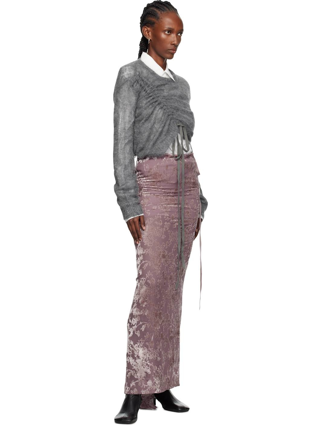 Gray Zinaida Drawstring Sweater - 4