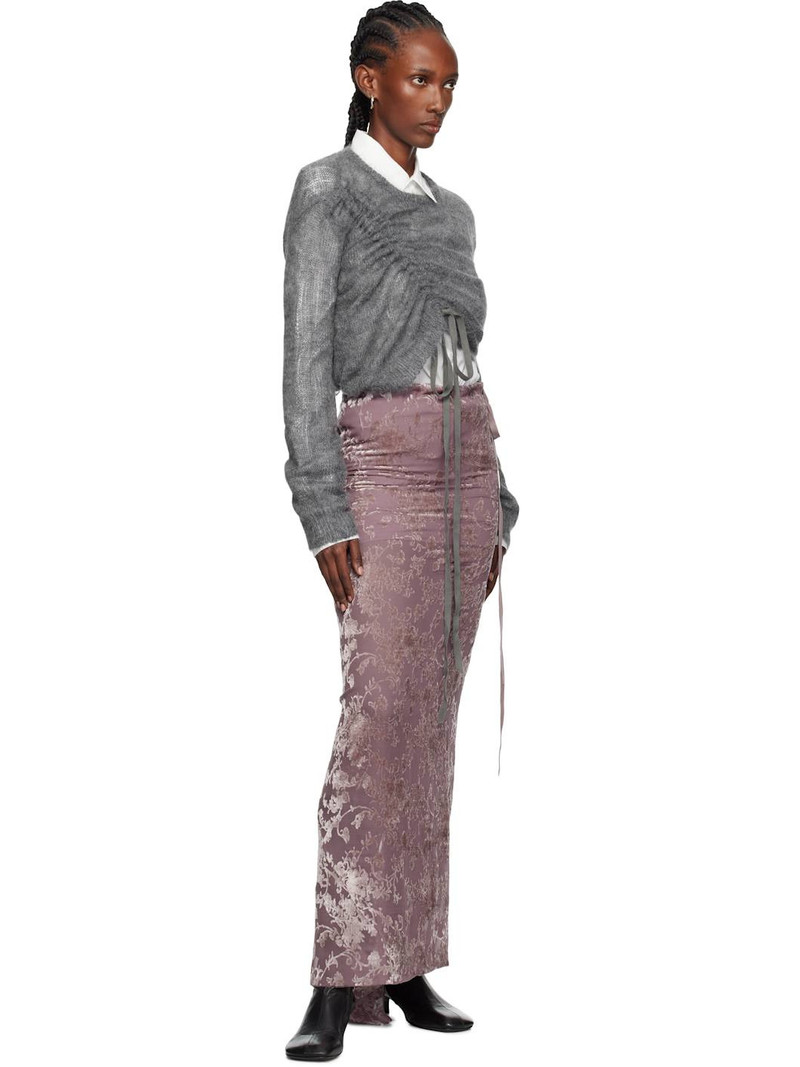 Ann Demeulemeester Gray Zinaida Drawstring Sweater outlook