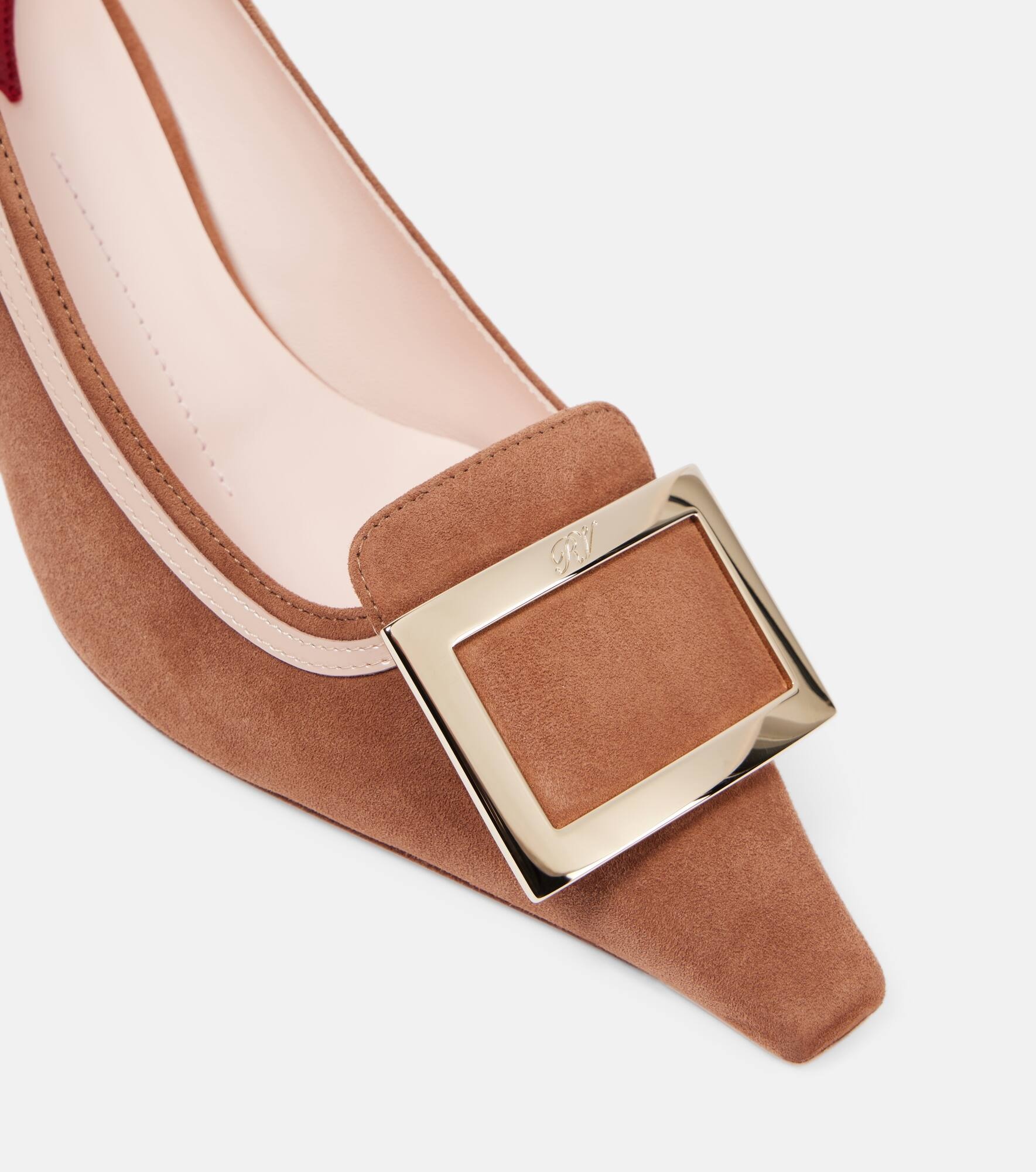 Viv' Canard 55 buckle-detail suede pumps - 5