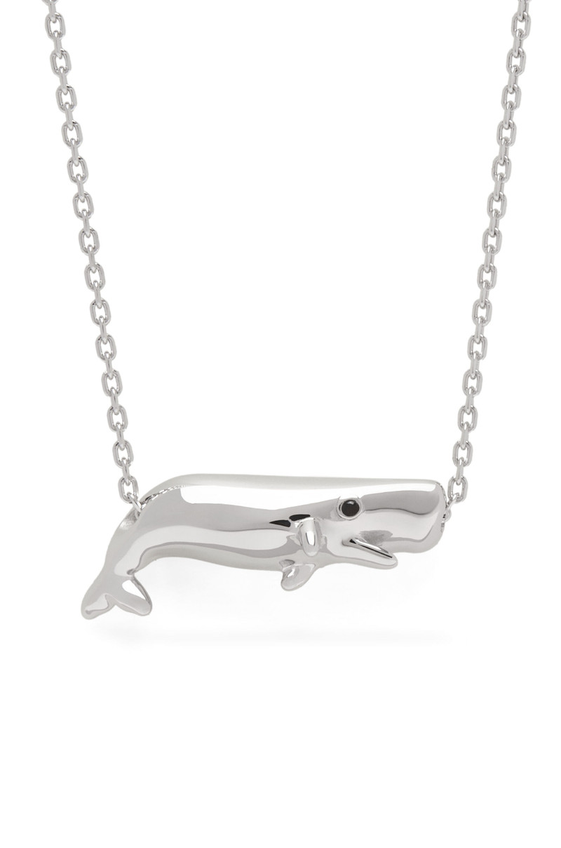 Loewe Whale necklace in sterling silver and crystals outlook
