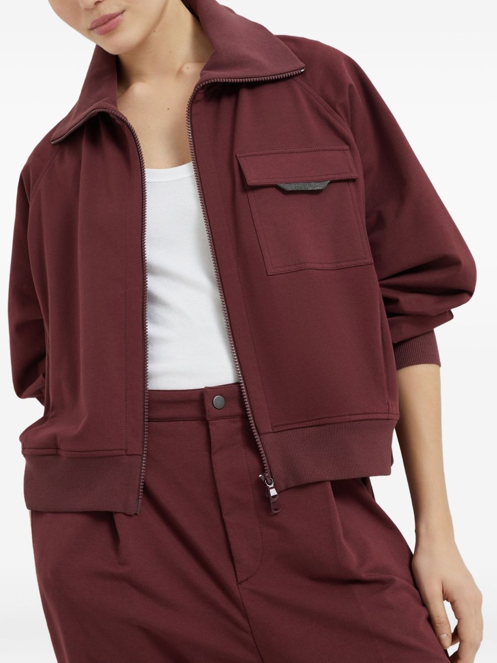 Monili-detail sweatshirt - 5