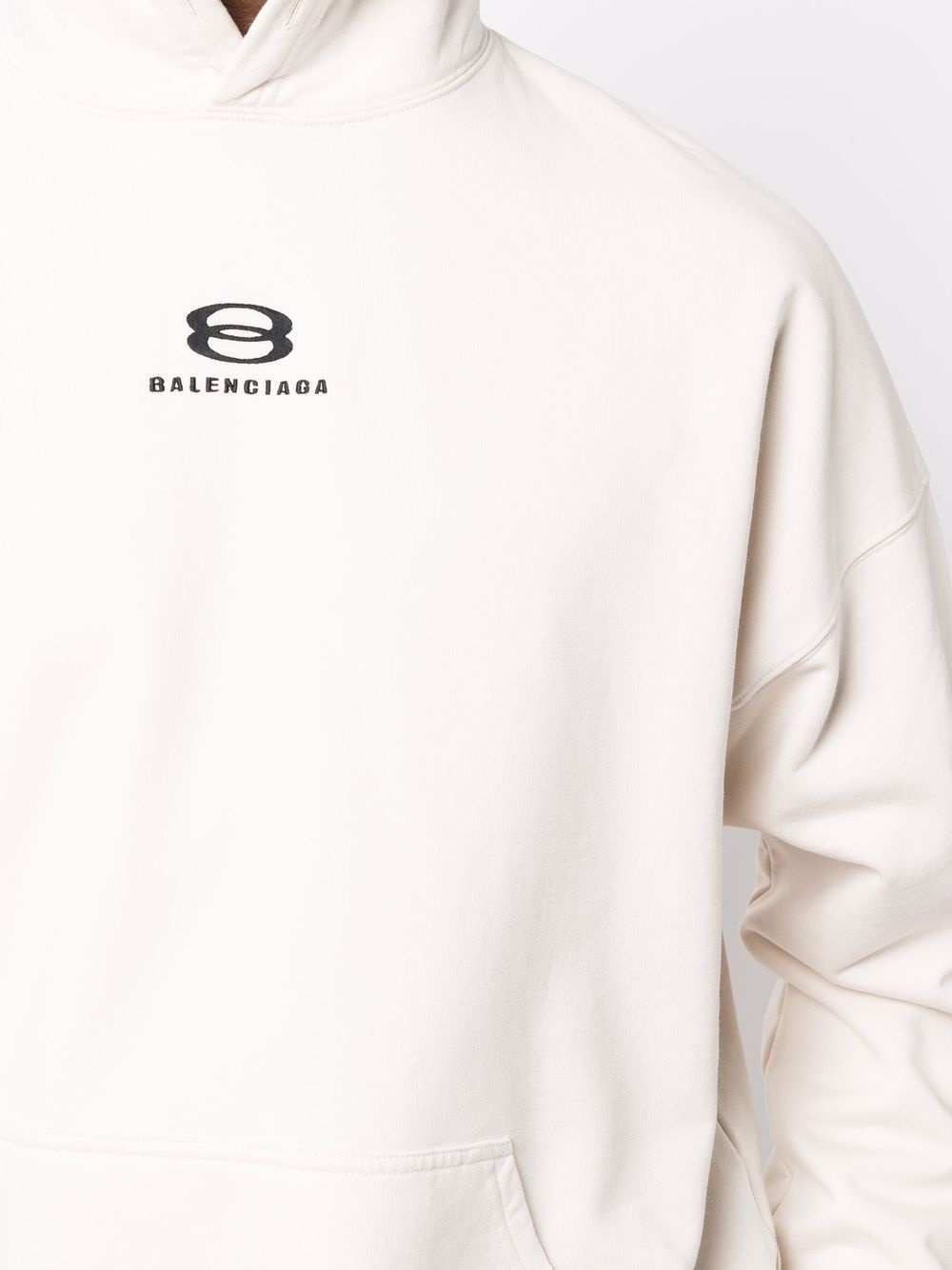 wide logo-print hoodie - 6