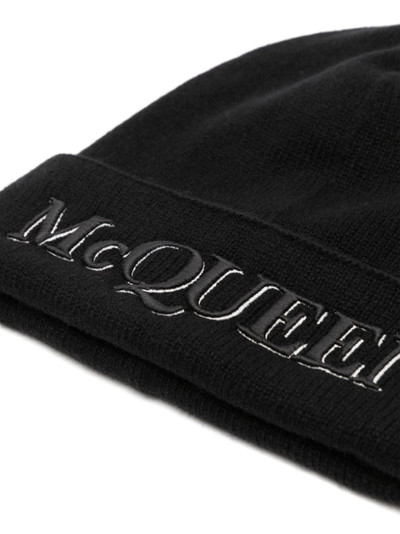 Alexander McQueen logo-embroidered cashmere beanie outlook